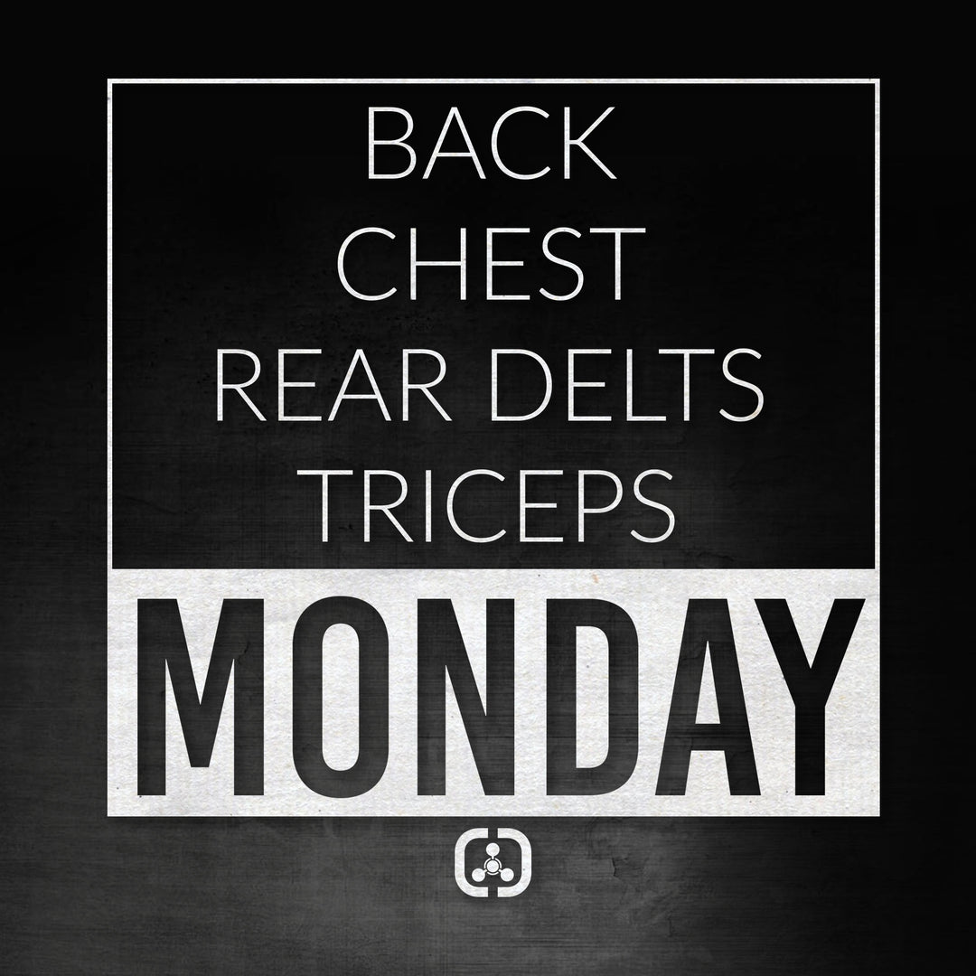 Monday: Back/ Chest/ Rear Delts/ Tris