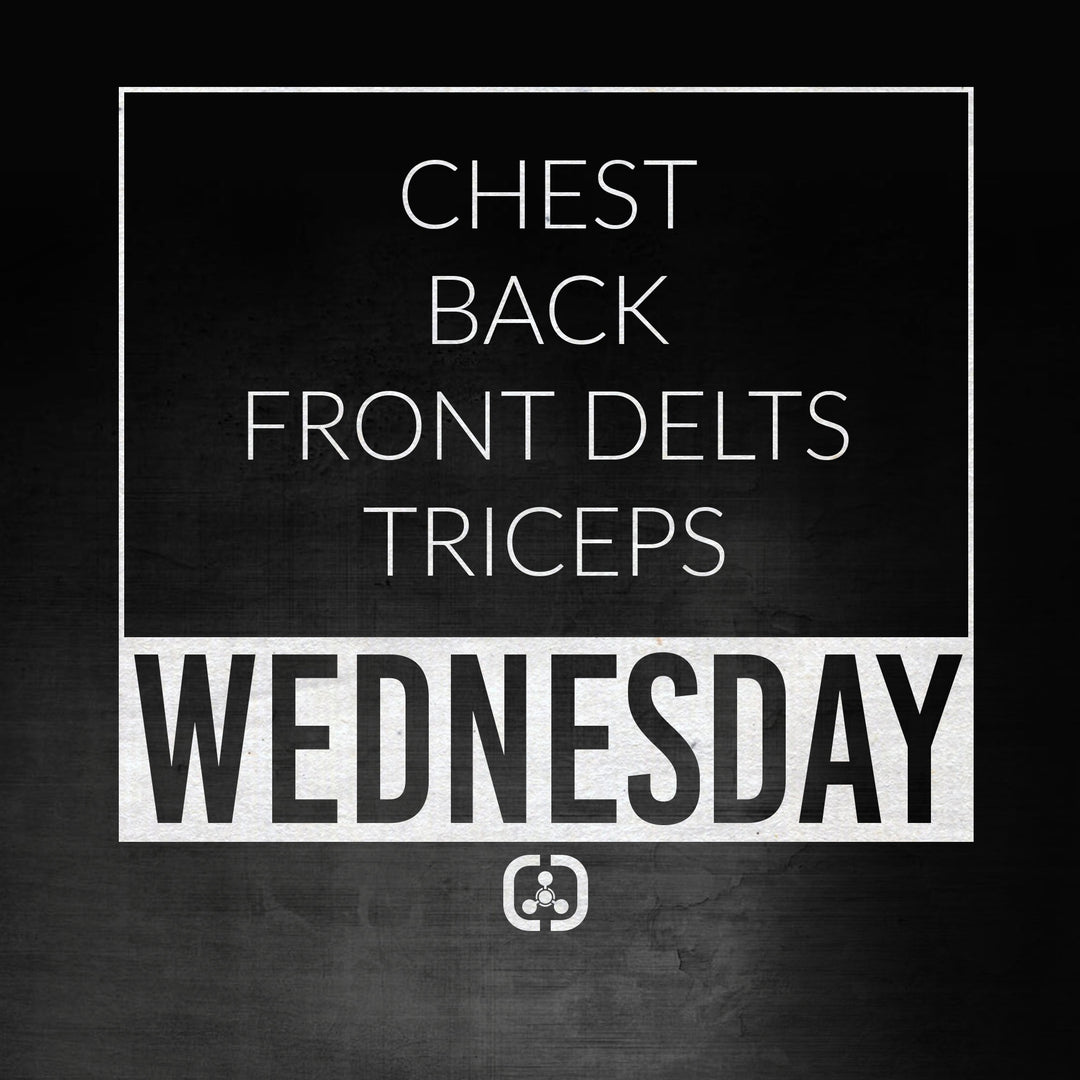 Wednesday: Chest/Back/ Front Delts/ Ti’s