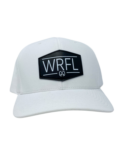 Flexfit White with Black Leather Patch